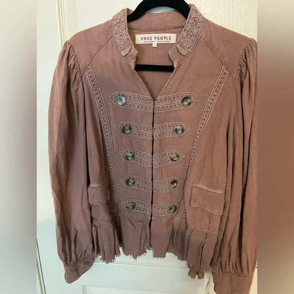 Free People Ariana Jacket NWT Size M In Mauve - Picture 2 of 5